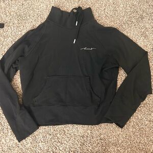 Barre 3 Black High-Neck Pullover Sweatshirt
